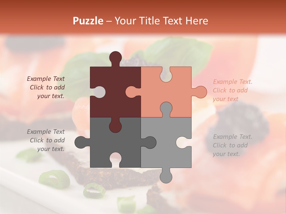 Plate Basil Tomato PowerPoint Template