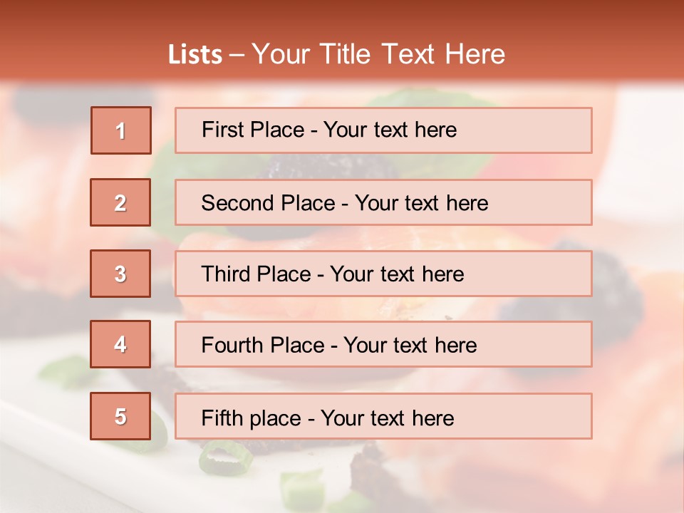 Plate Basil Tomato PowerPoint Template