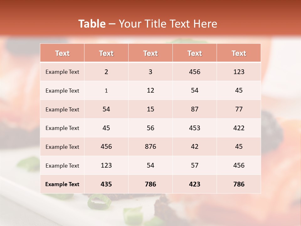 Plate Basil Tomato PowerPoint Template