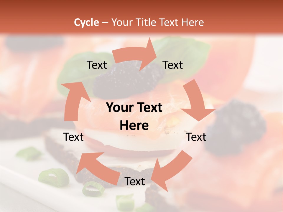 Plate Basil Tomato PowerPoint Template