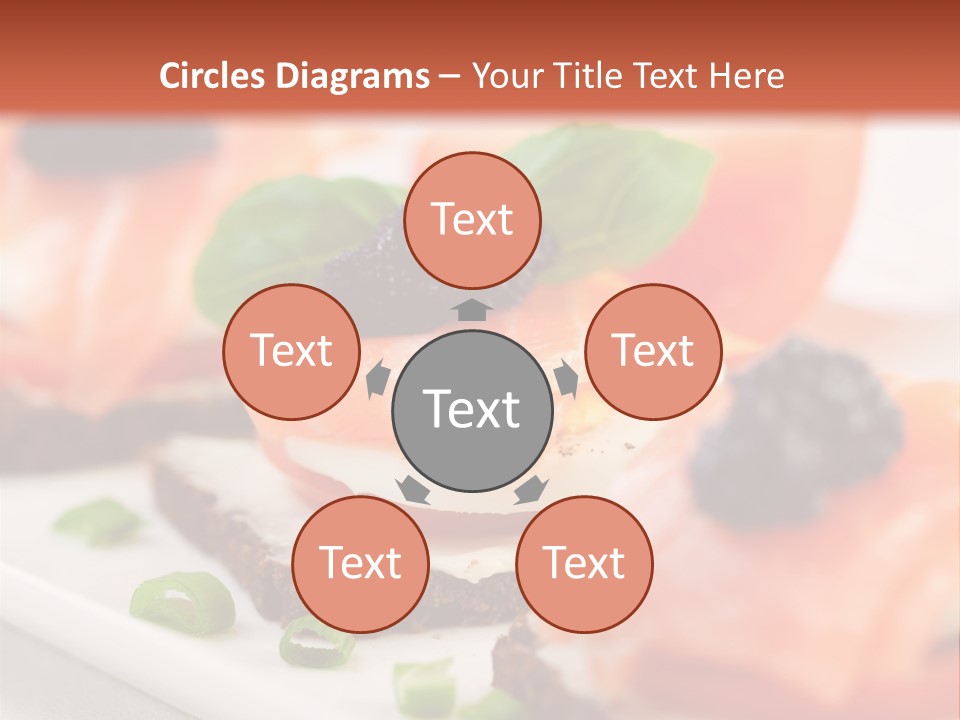 Plate Basil Tomato PowerPoint Template