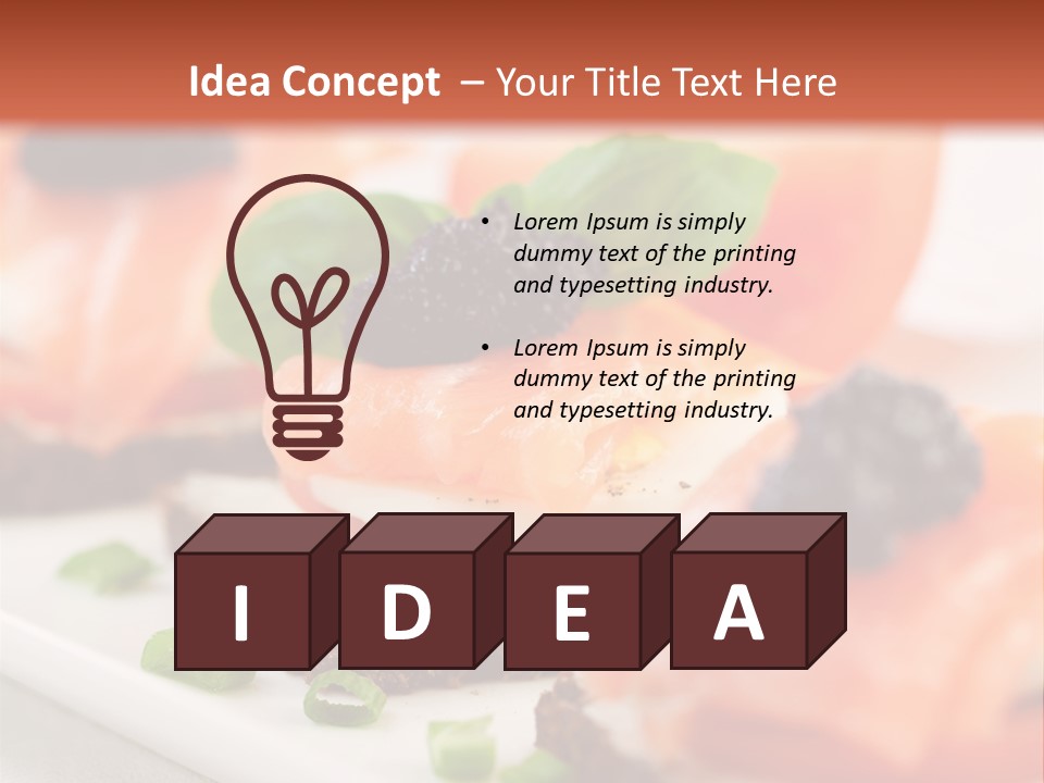 Plate Basil Tomato PowerPoint Template