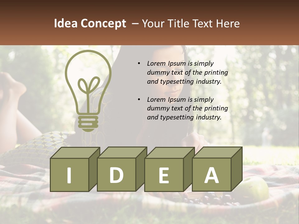 Enjoy Single Lying PowerPoint Template