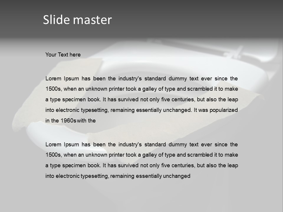 Seat Bathroom Voltage PowerPoint Template