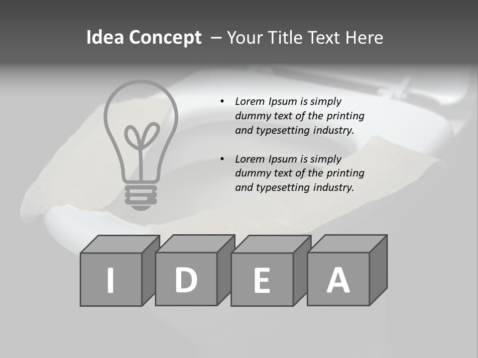 Seat Bathroom Voltage PowerPoint Template