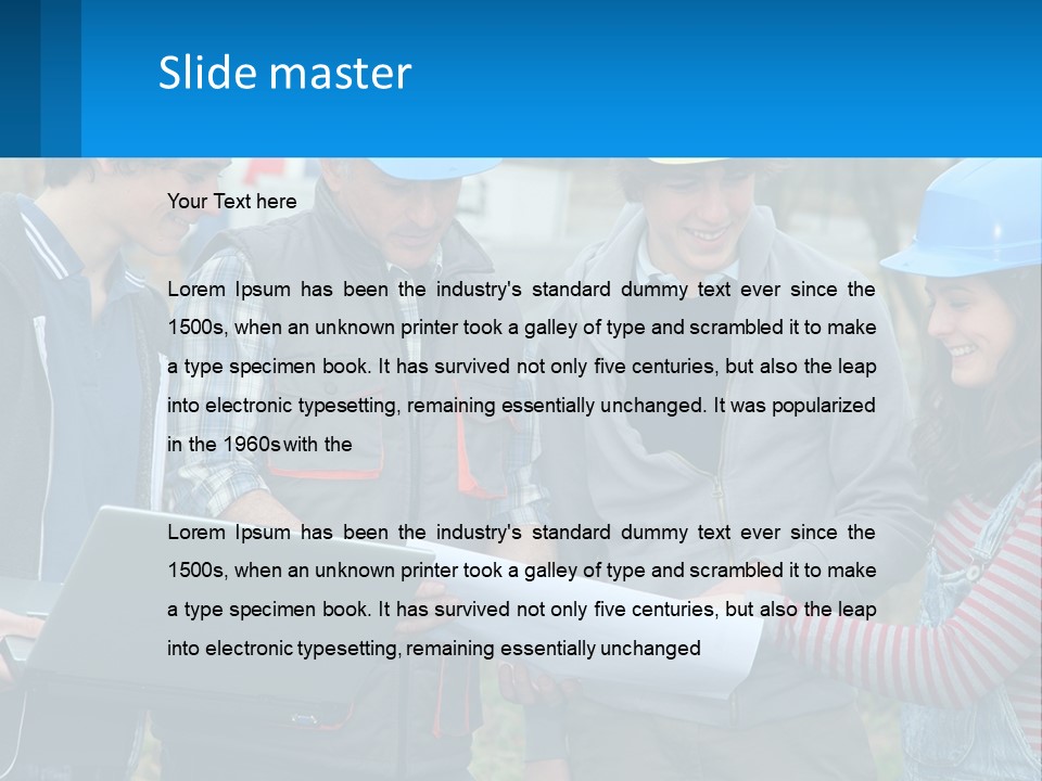 Outdoors Students Caucasian PowerPoint Template