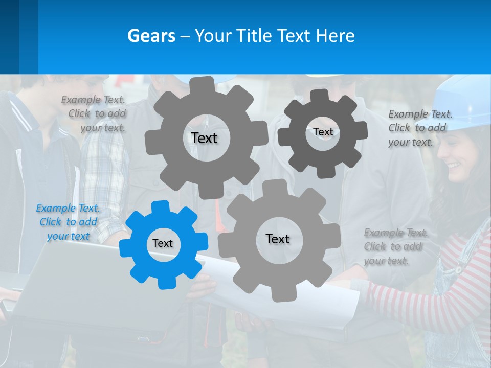 Outdoors Students Caucasian PowerPoint Template