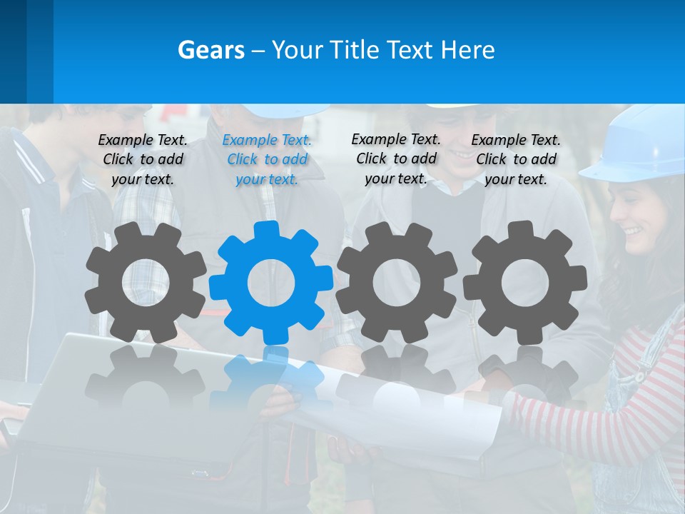 Outdoors Students Caucasian PowerPoint Template