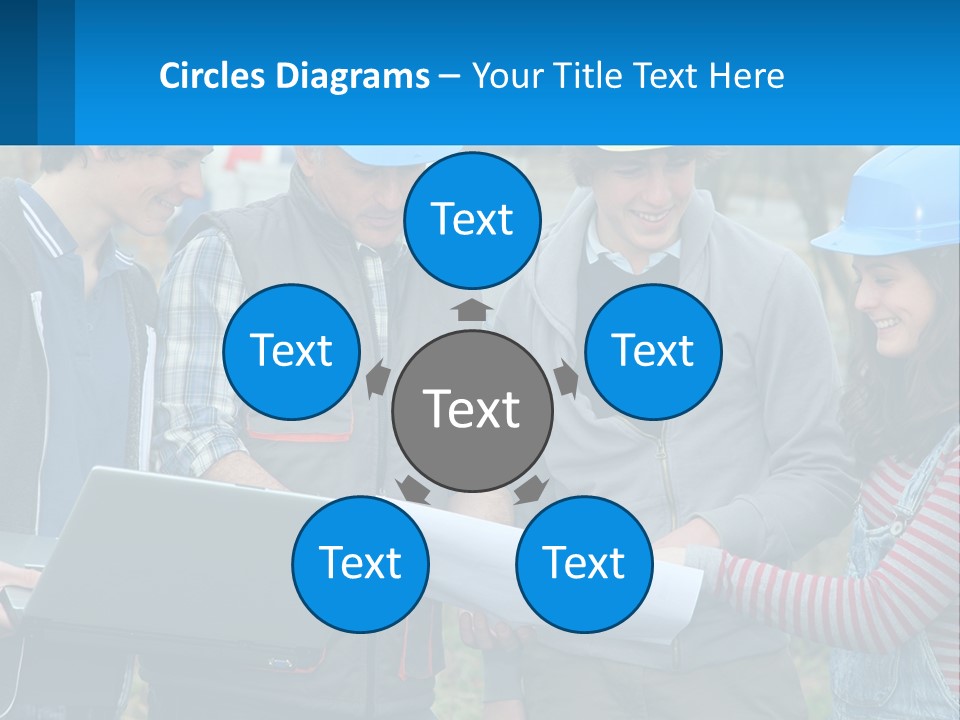Outdoors Students Caucasian PowerPoint Template