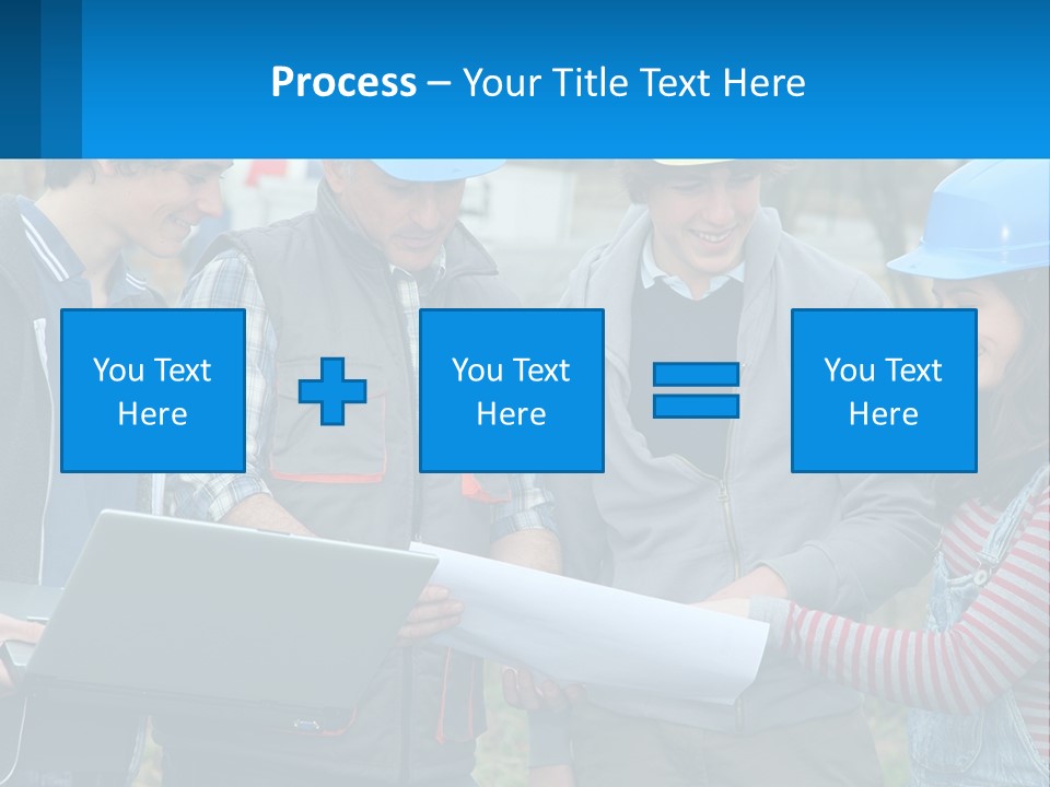 Outdoors Students Caucasian PowerPoint Template