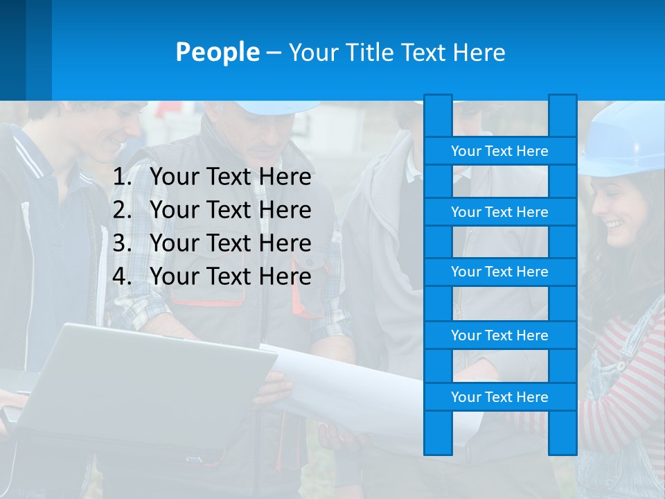 Outdoors Students Caucasian PowerPoint Template
