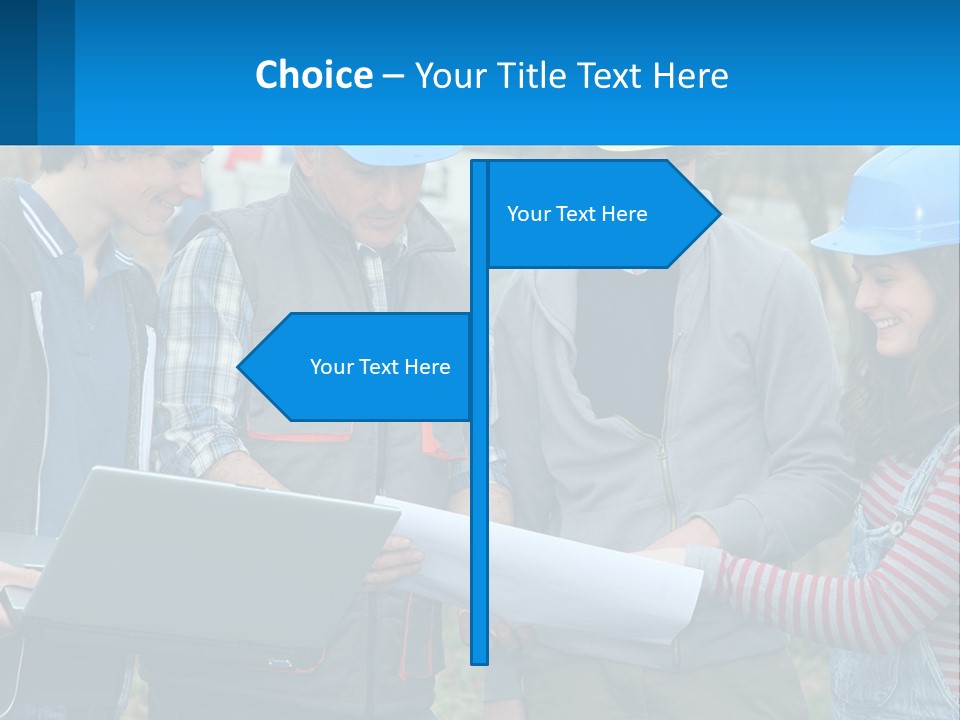 Outdoors Students Caucasian PowerPoint Template