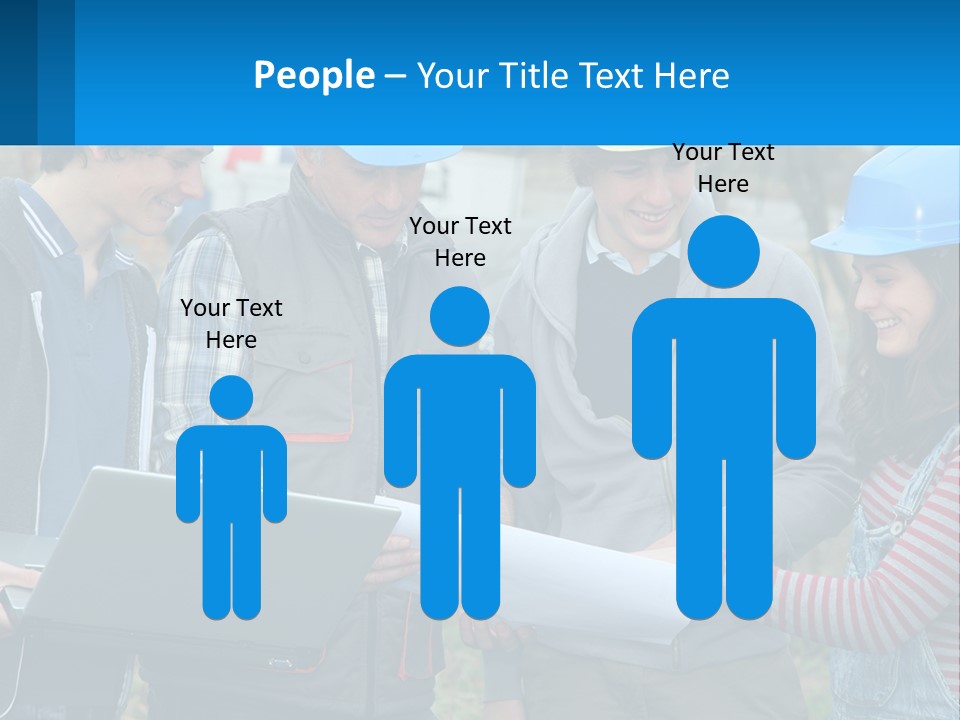 Outdoors Students Caucasian PowerPoint Template