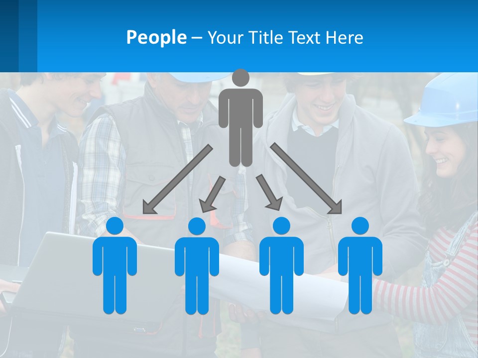 Outdoors Students Caucasian PowerPoint Template