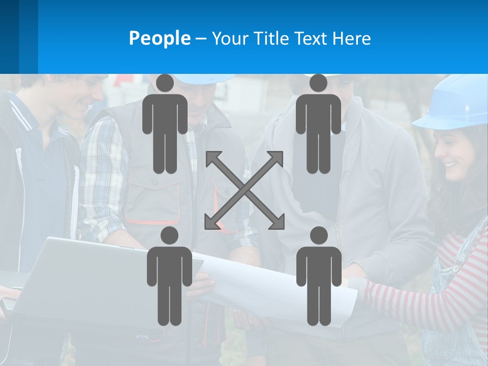 Outdoors Students Caucasian PowerPoint Template