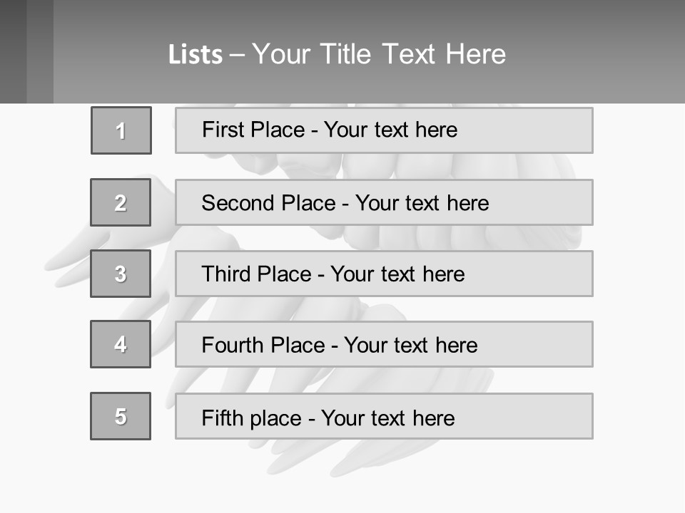 Isolated Medical Lower PowerPoint Template