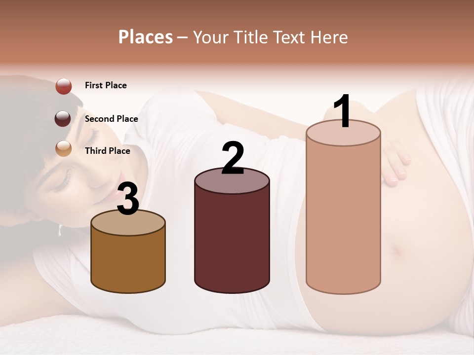 Isolated Feminine Navel PowerPoint Template