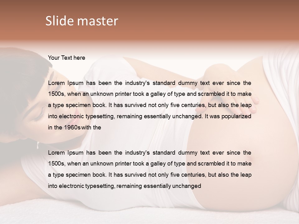 Isolated Feminine Navel PowerPoint Template