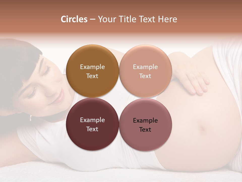 Isolated Feminine Navel PowerPoint Template
