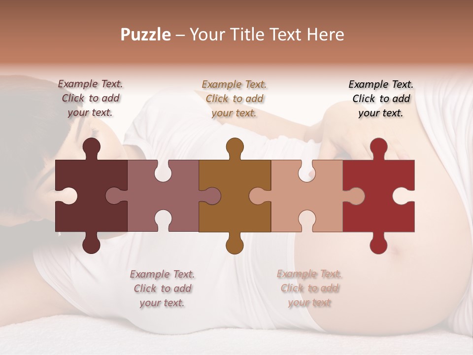 Isolated Feminine Navel PowerPoint Template