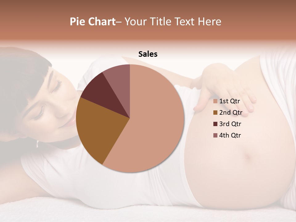 Isolated Feminine Navel PowerPoint Template