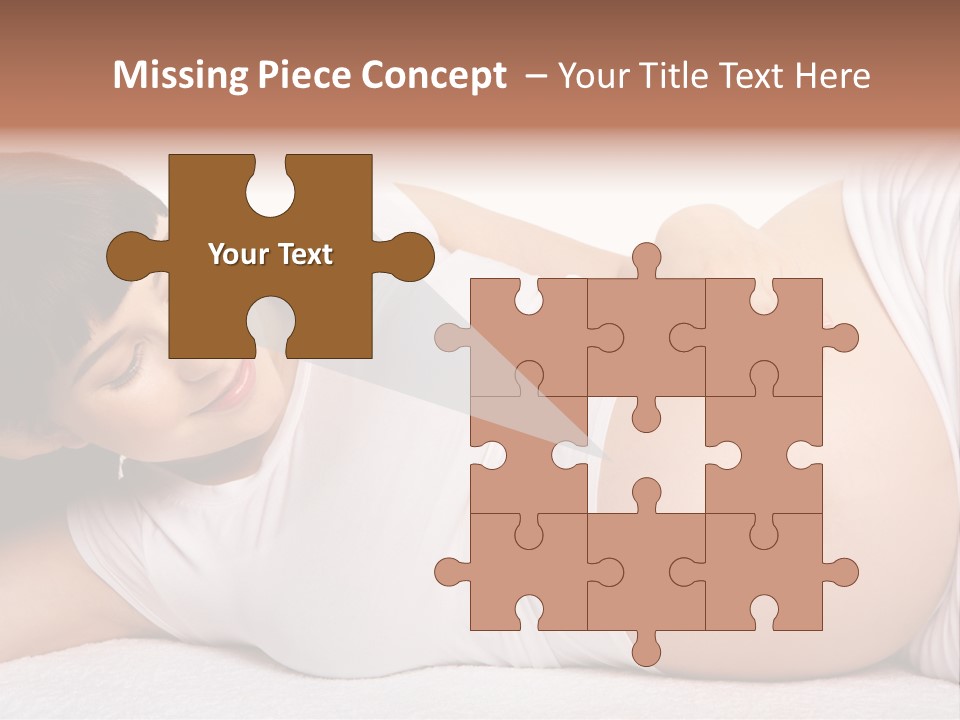 Isolated Feminine Navel PowerPoint Template