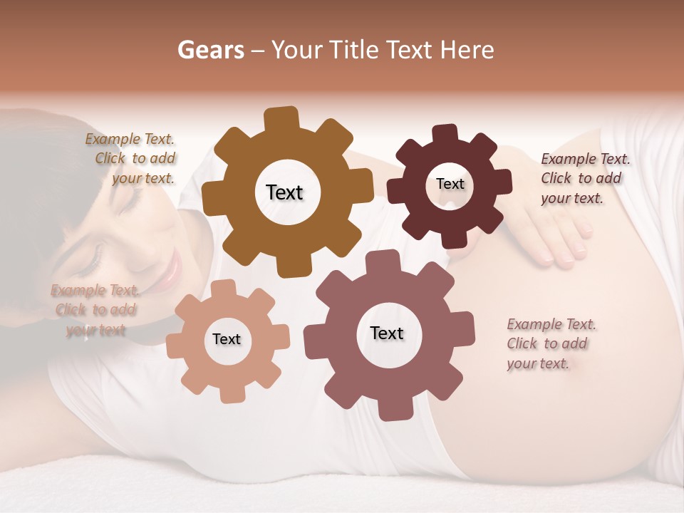 Isolated Feminine Navel PowerPoint Template