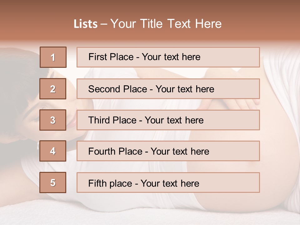 Isolated Feminine Navel PowerPoint Template