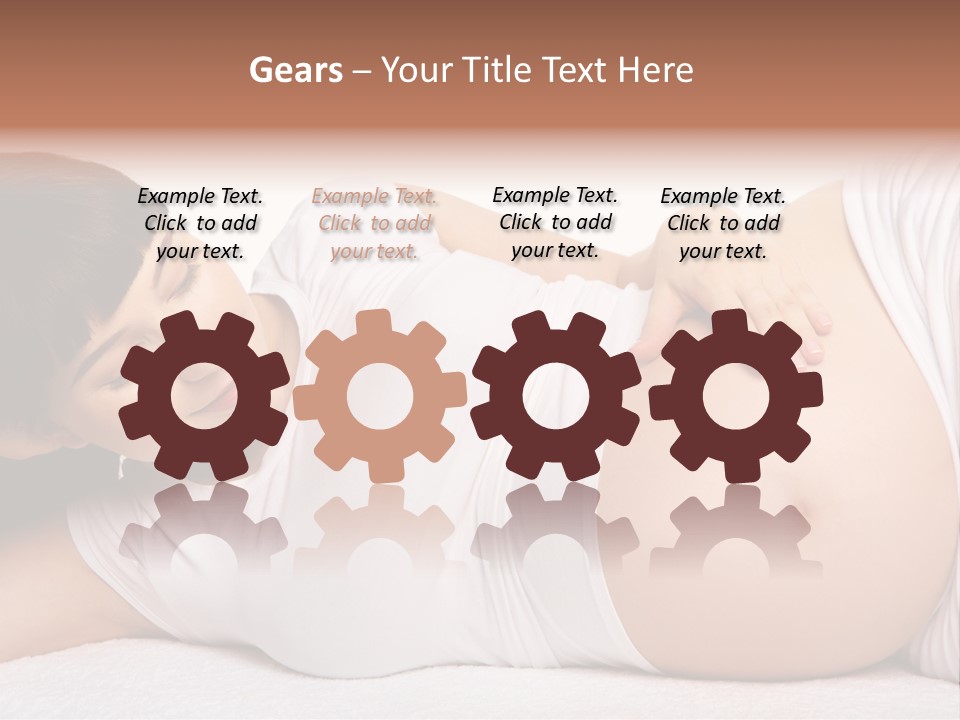 Isolated Feminine Navel PowerPoint Template