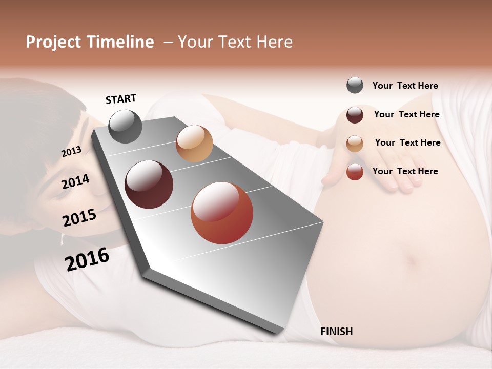 Isolated Feminine Navel PowerPoint Template