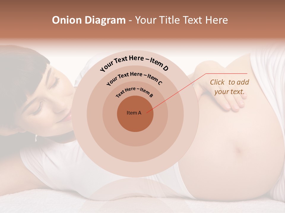 Isolated Feminine Navel PowerPoint Template