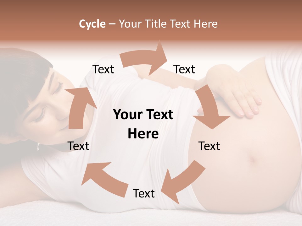 Isolated Feminine Navel PowerPoint Template