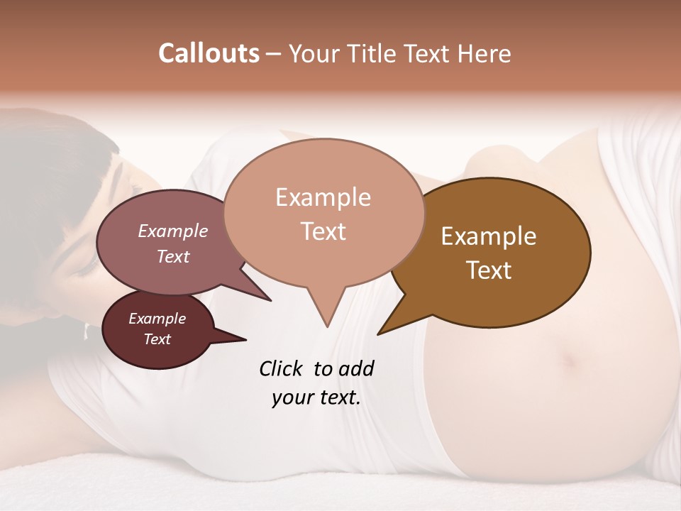 Isolated Feminine Navel PowerPoint Template