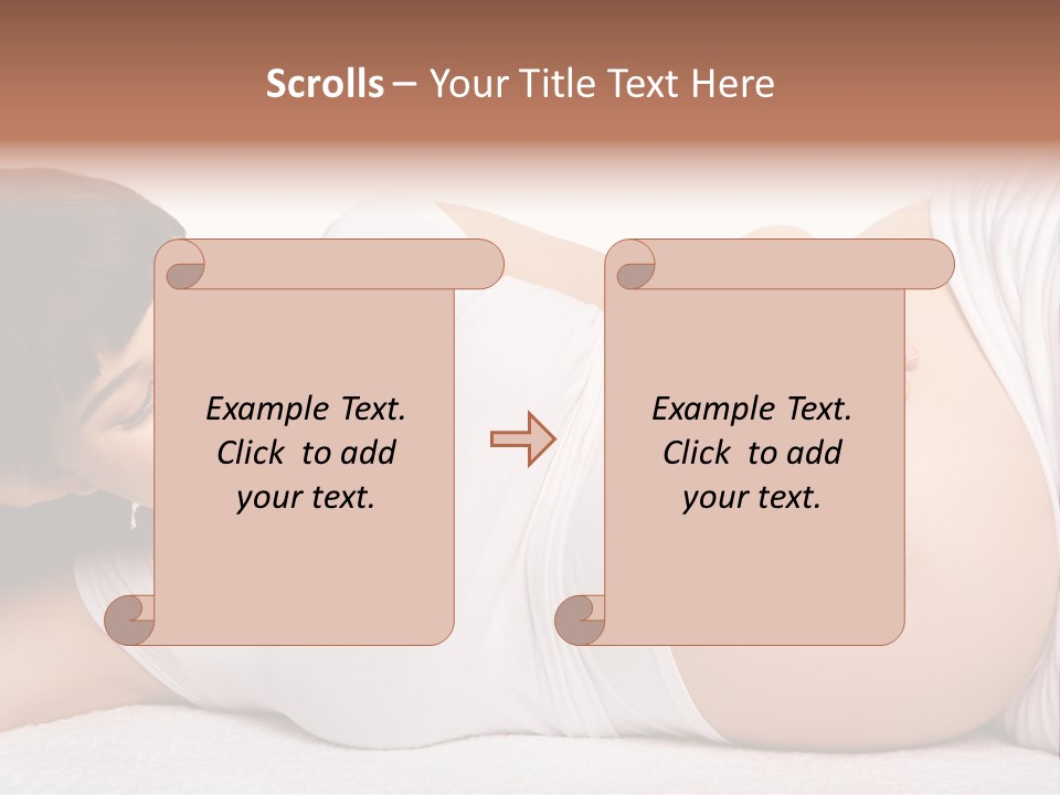 Isolated Feminine Navel PowerPoint Template