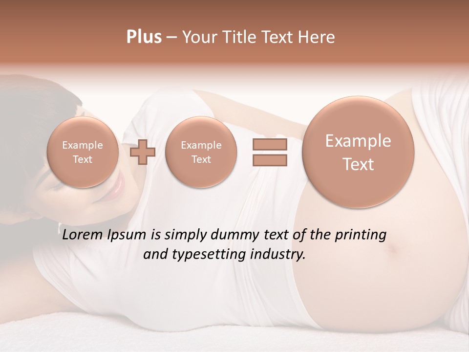 Isolated Feminine Navel PowerPoint Template