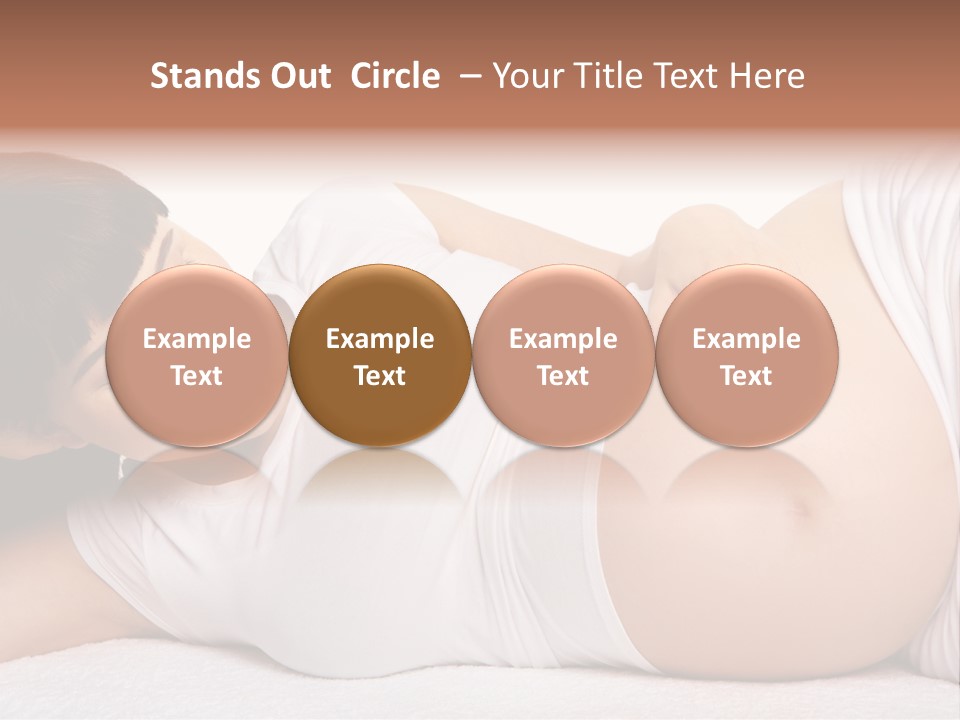 Isolated Feminine Navel PowerPoint Template