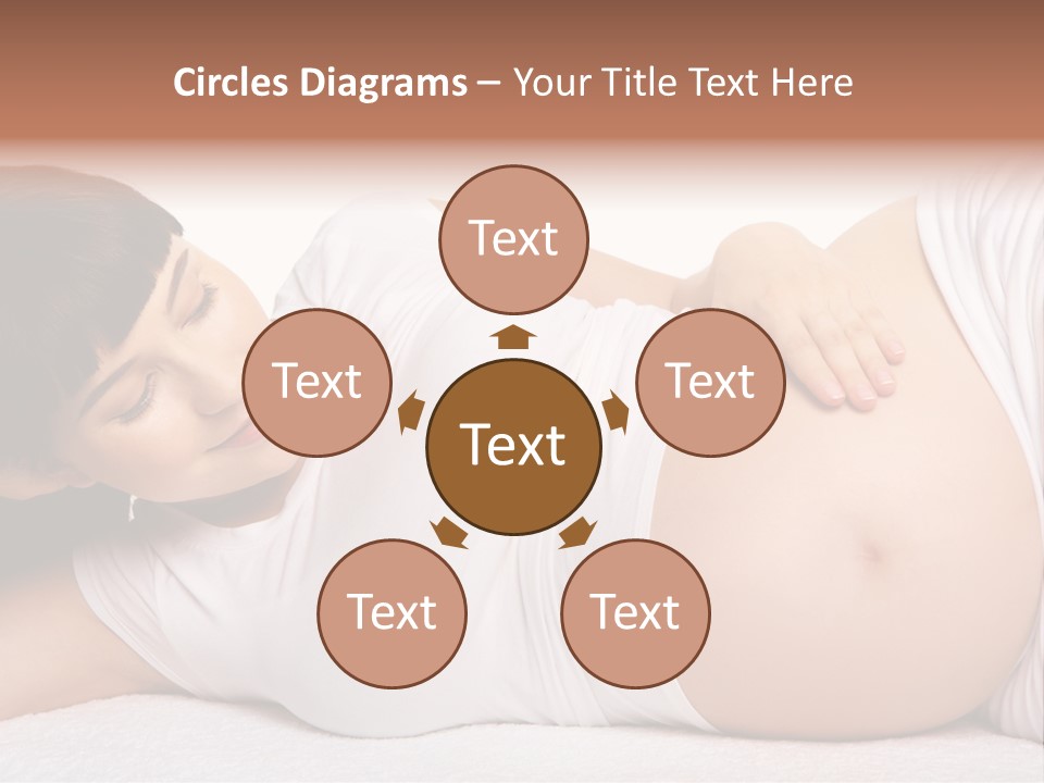 Isolated Feminine Navel PowerPoint Template