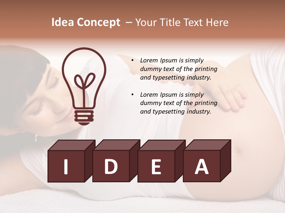 Isolated Feminine Navel PowerPoint Template