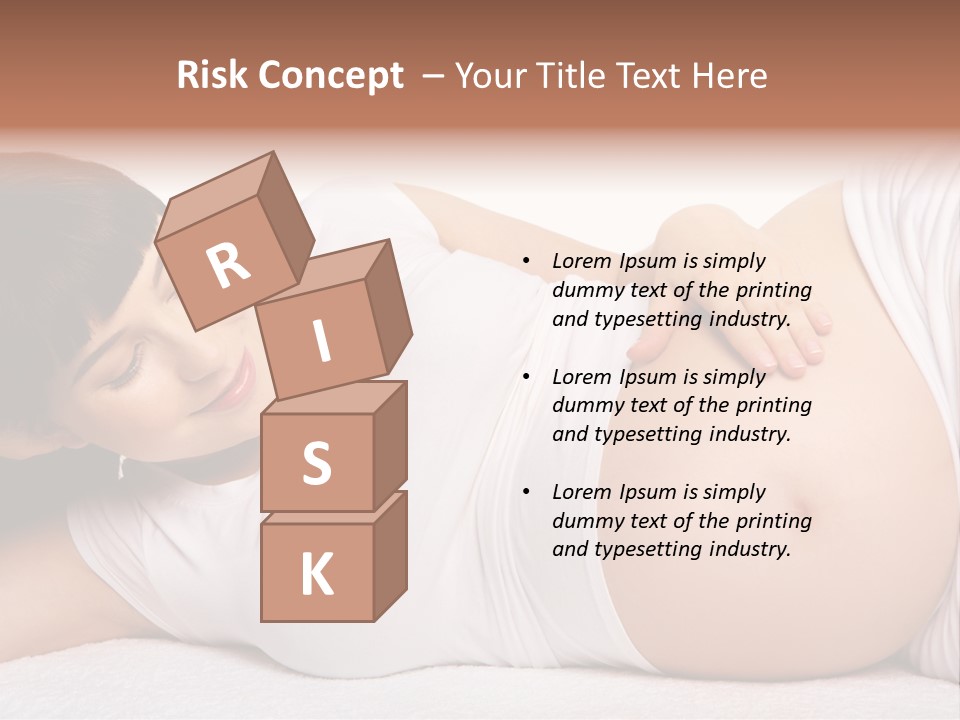 Isolated Feminine Navel PowerPoint Template