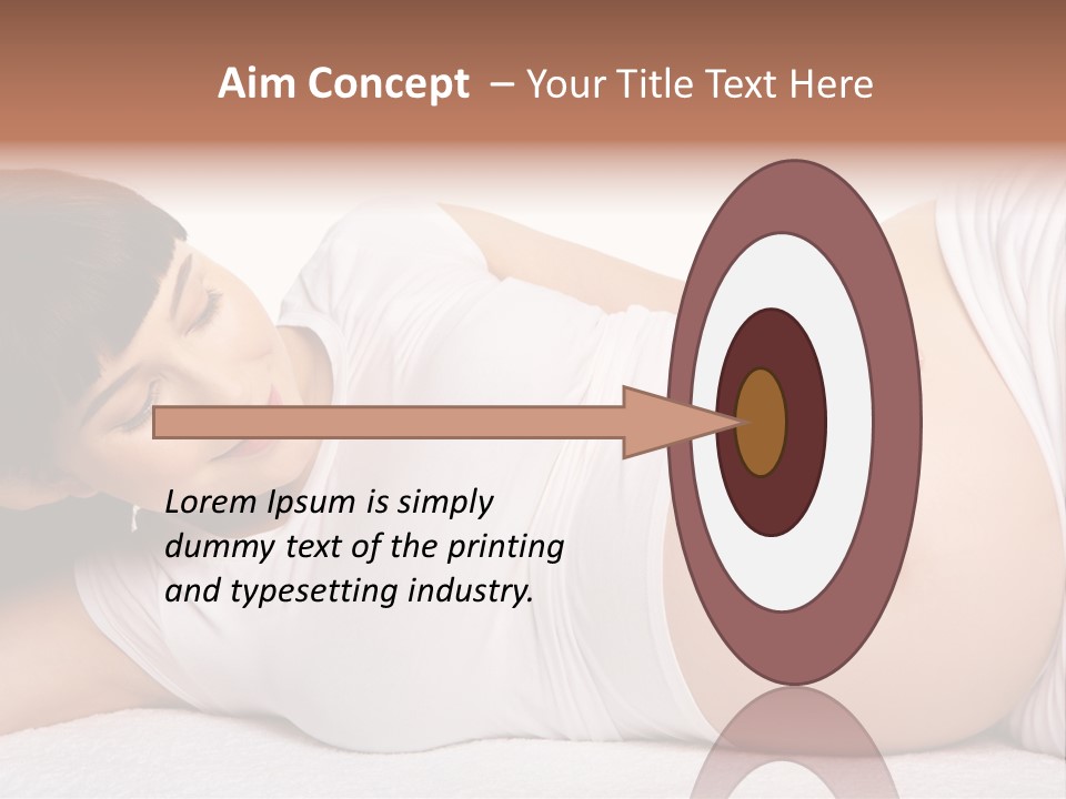 Isolated Feminine Navel PowerPoint Template