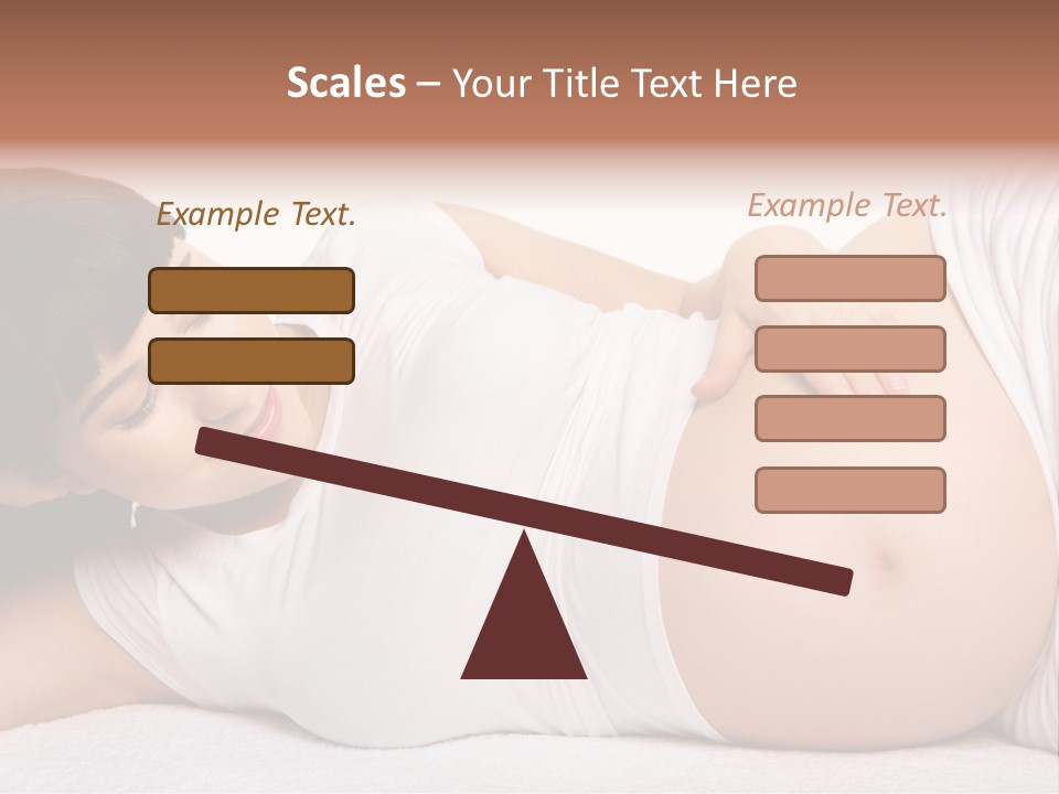 Isolated Feminine Navel PowerPoint Template