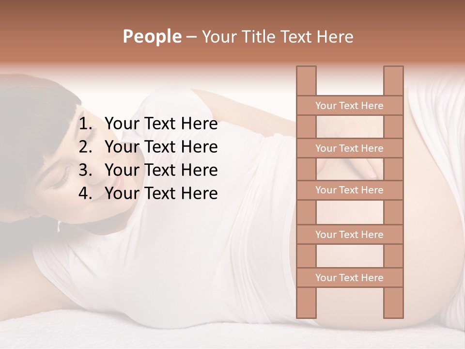 Isolated Feminine Navel PowerPoint Template