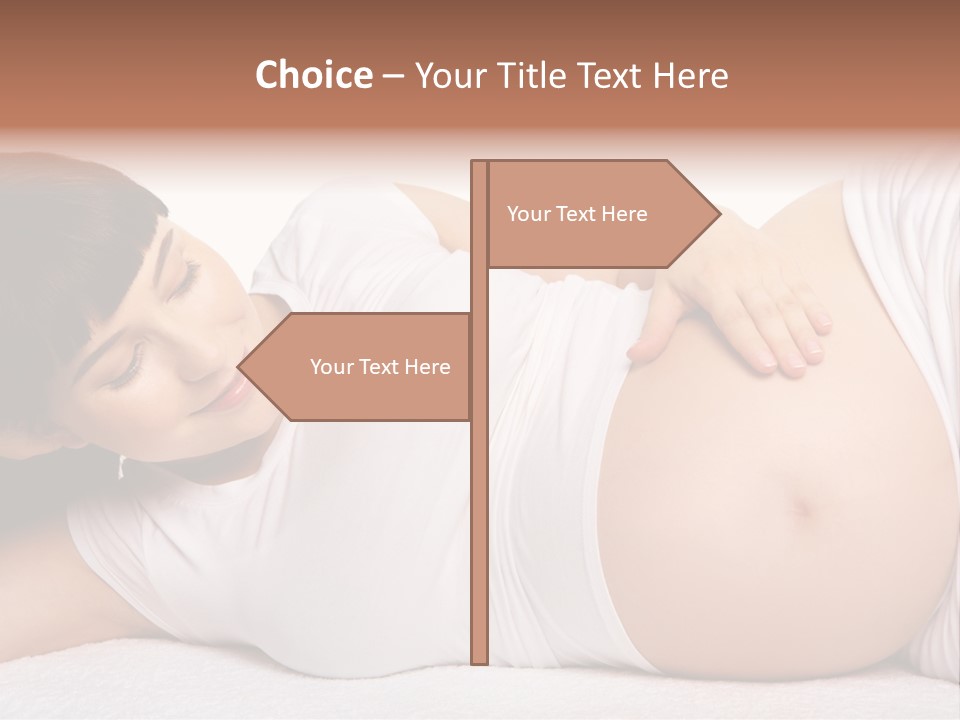 Isolated Feminine Navel PowerPoint Template