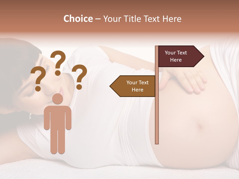 Isolated Feminine Navel PowerPoint Template