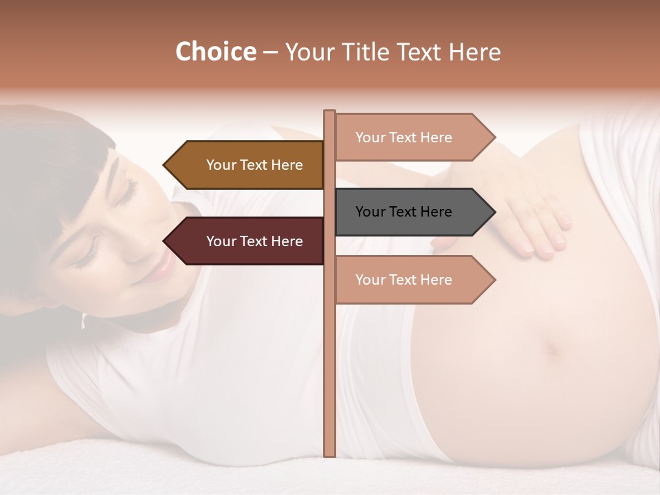 Isolated Feminine Navel PowerPoint Template