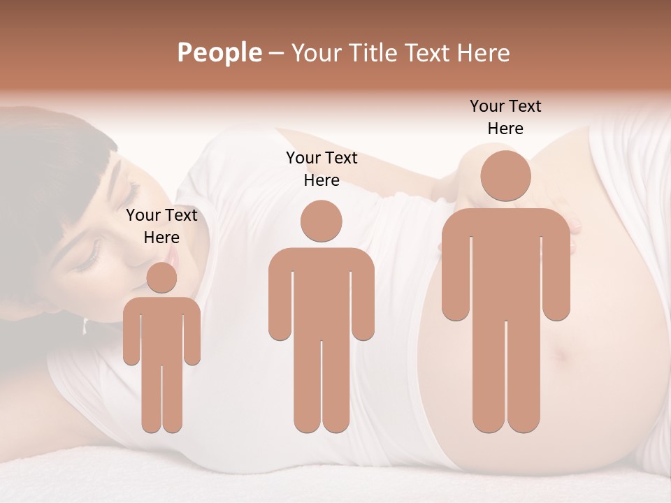 Isolated Feminine Navel PowerPoint Template