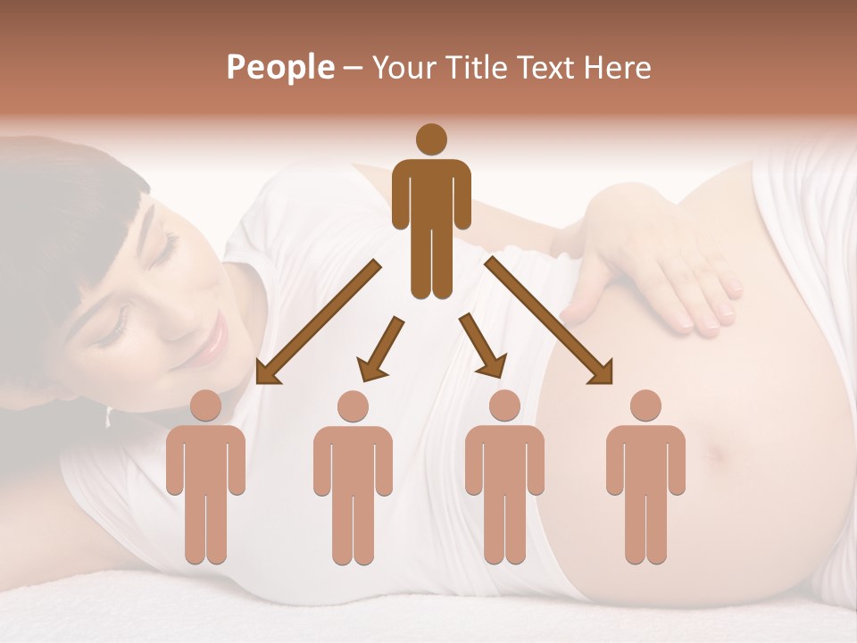 Isolated Feminine Navel PowerPoint Template