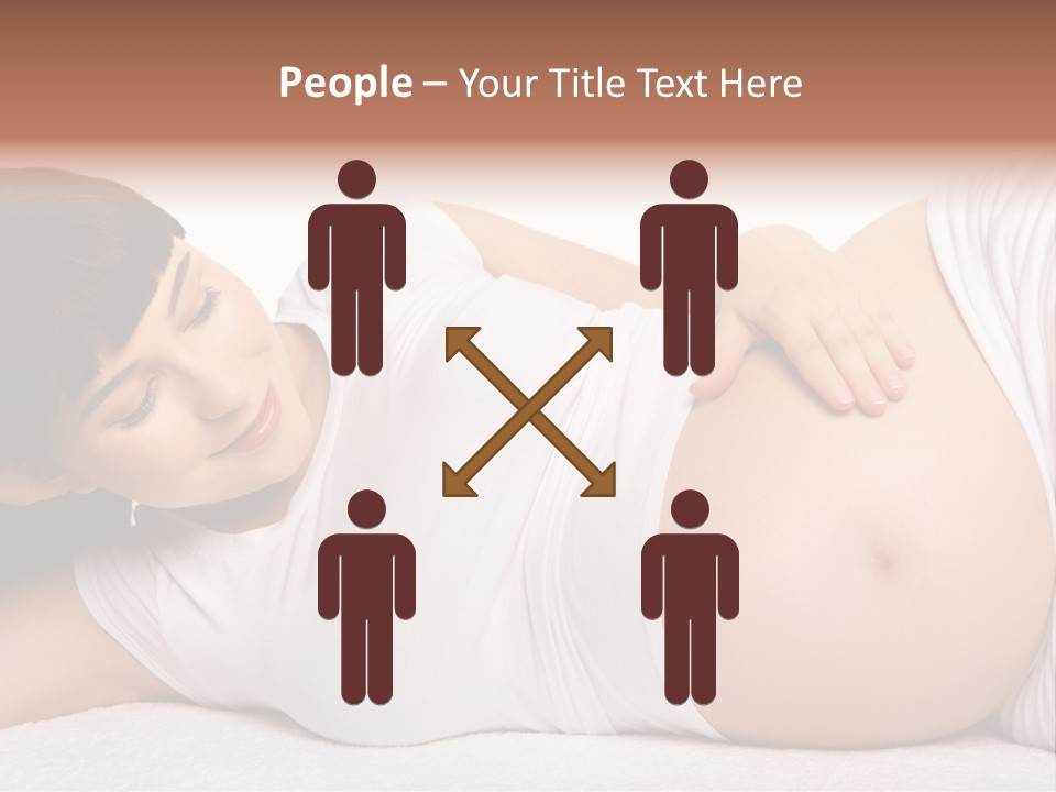 Isolated Feminine Navel PowerPoint Template