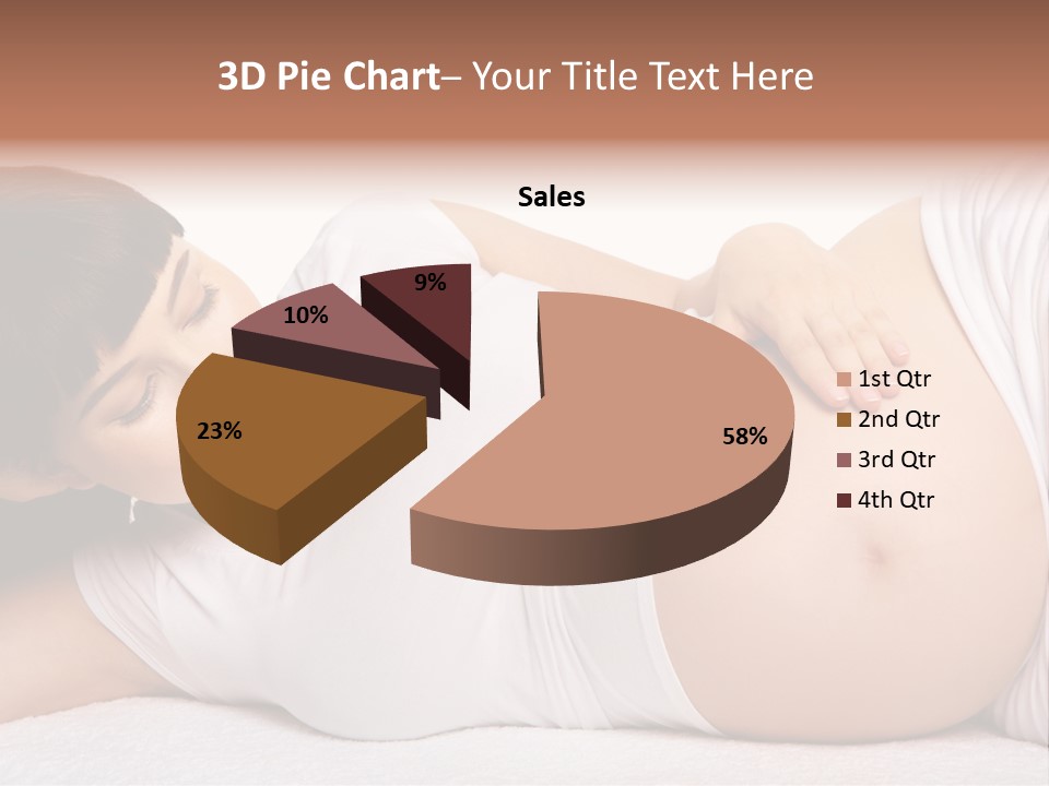 Isolated Feminine Navel PowerPoint Template