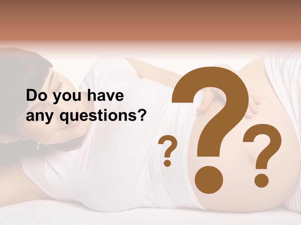 Isolated Feminine Navel PowerPoint Template